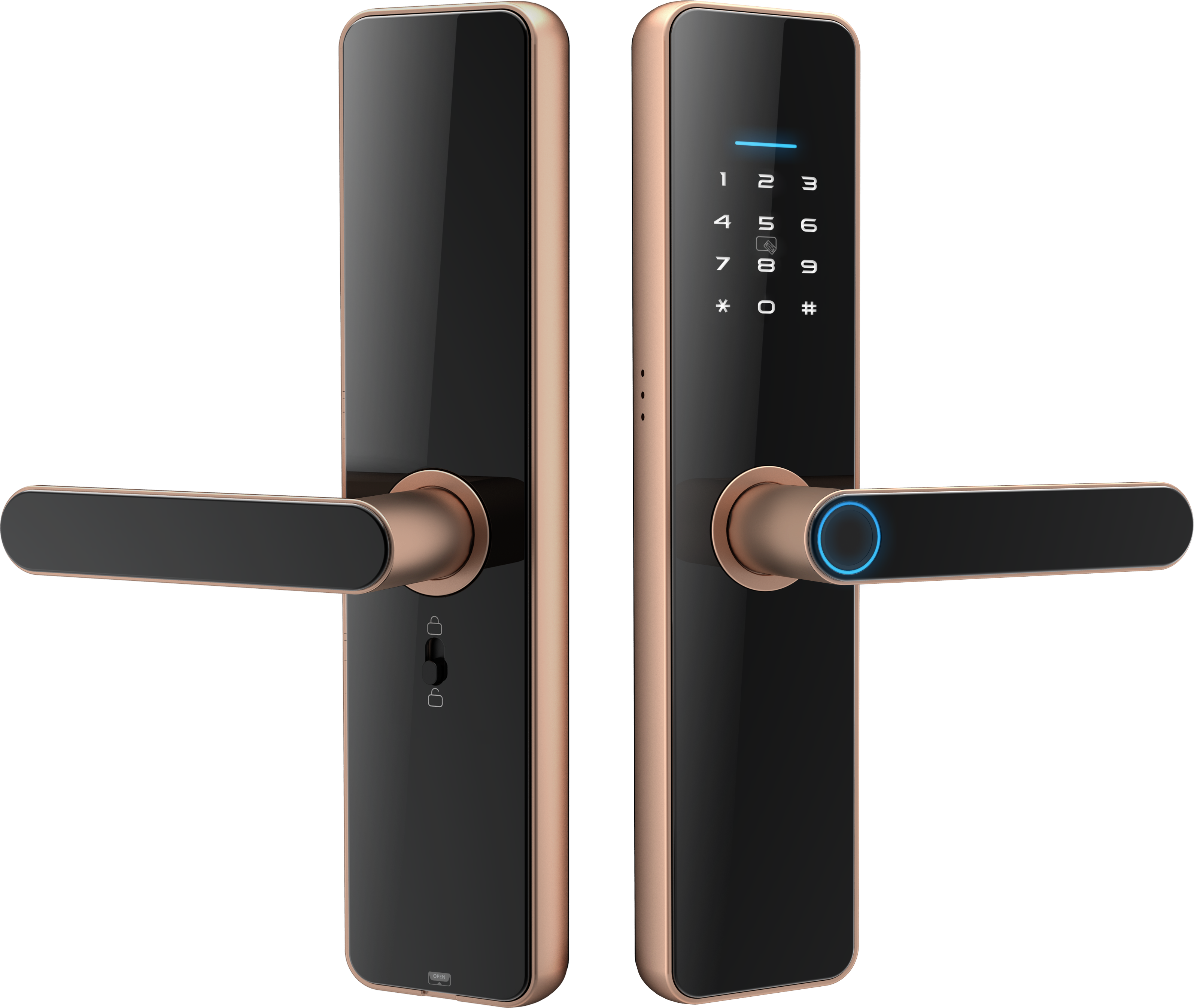 غوبيتا C91 برو، قفل ذكي للأبواب الخشبية مع تطبيق TTLock، بصمة الإصبع، RFID والوصول عبر رمز المرور