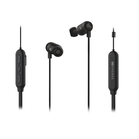 Engage, Bluetooth Neckband Headphones – Deep Bass, Clear Calls, Ergonomic Fit