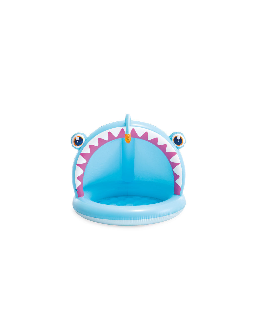 Intex Angler Fish Inflatable Kiddie Pool – Baby Pool with Sunshade & Soft Floor