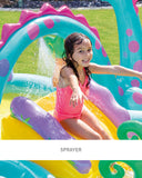 Intex Dinoland Inflatable Play Center with Slide, Kids Water Play Pool with Games