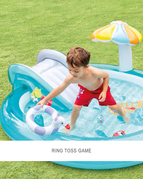 Intex Gator Inflatable Play Center with Slide, Kids Water Play Pool