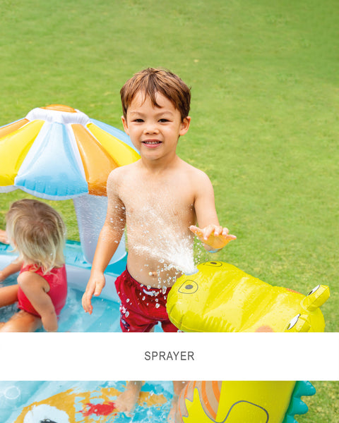 Intex Gator Inflatable Play Center with Slide, Kids Water Play Pool