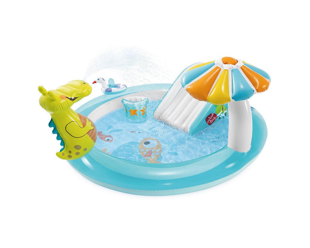 Intex Gator Inflatable Play Center with Slide, Kids Water Play Pool