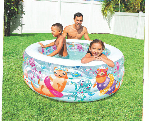 Intex Little Otter Inflatable Kiddie Pool with Soft Floor