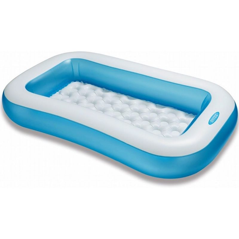 Intex Rectangular Blue Baby Pool, Kids Inflatable Pool 166cm (57403NP)