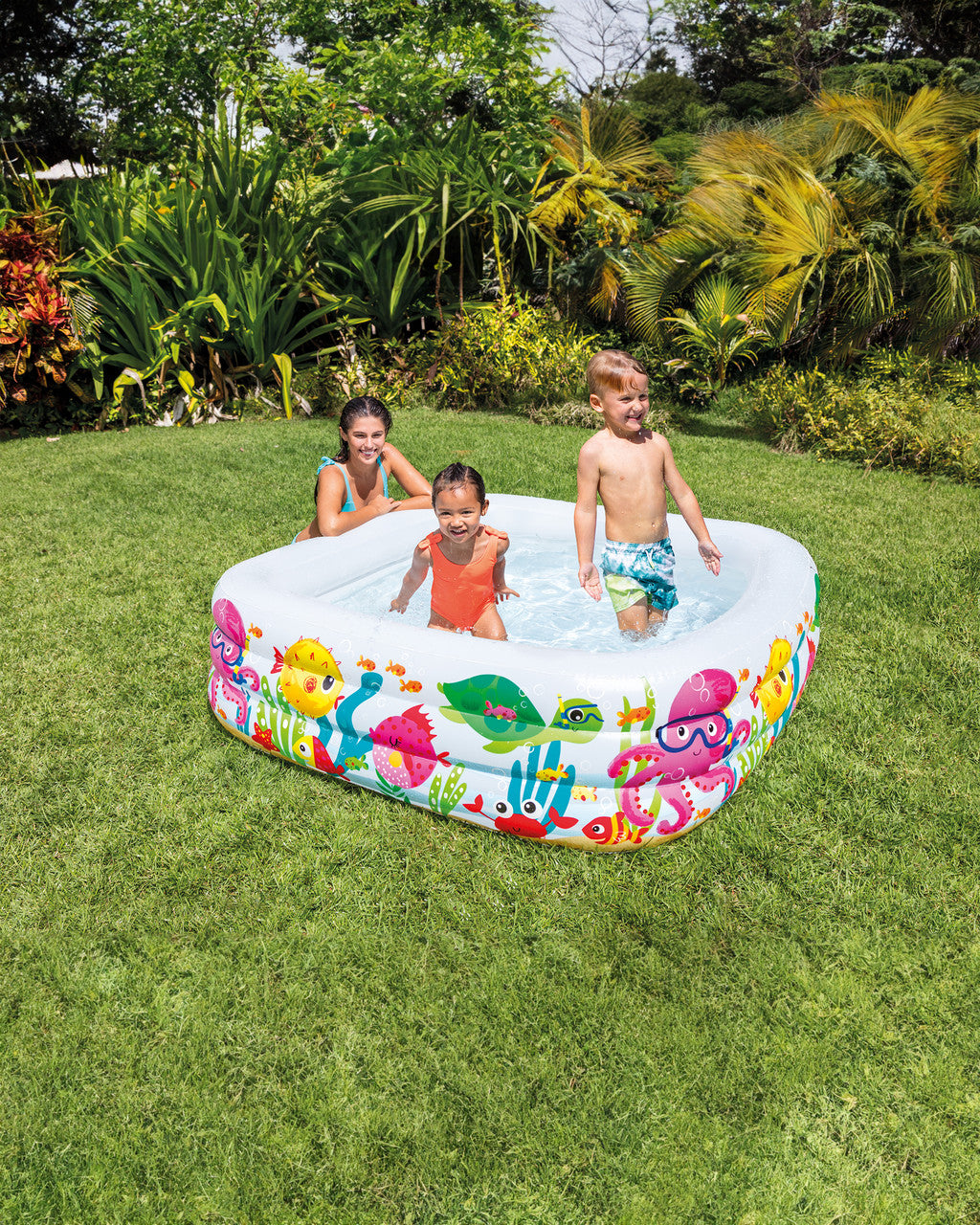 Intex Sea Aquarium Inflatable Pool 62.5in – Kids Pool with Wide Walls