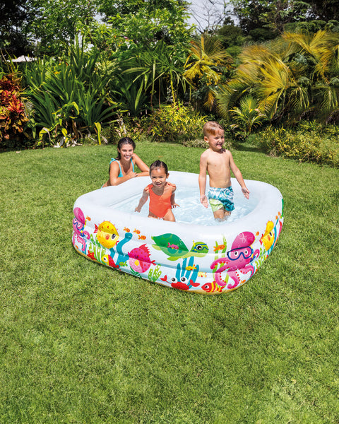 Intex Sea Aquarium Inflatable Pool 62.5in – Kids Pool with Wide Walls