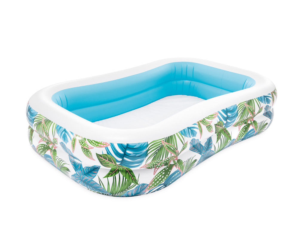 Intex Tropical Swim Center Family Inflatable Pool, Large Rectangular Pool