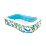 Intex Tropical Swim Center Family Inflatable Pool, Large Rectangular Pool