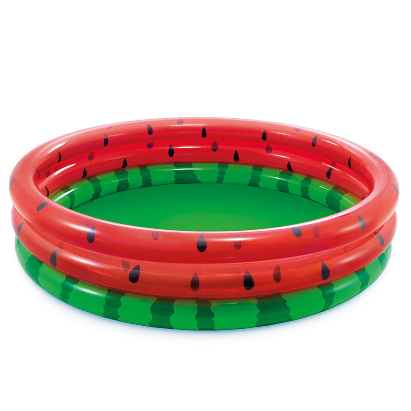 Intex Watermelon Inflatable Kiddie Pool 66in – Kids Pool with 3 Rings Design