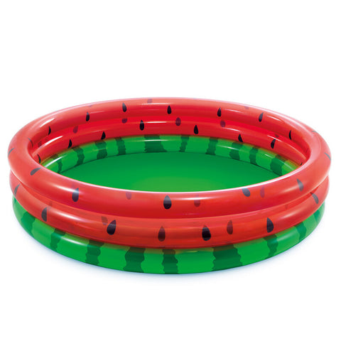 Intex Watermelon Inflatable Kiddie Pool 66in – Kids Pool with 3 Rings Design
