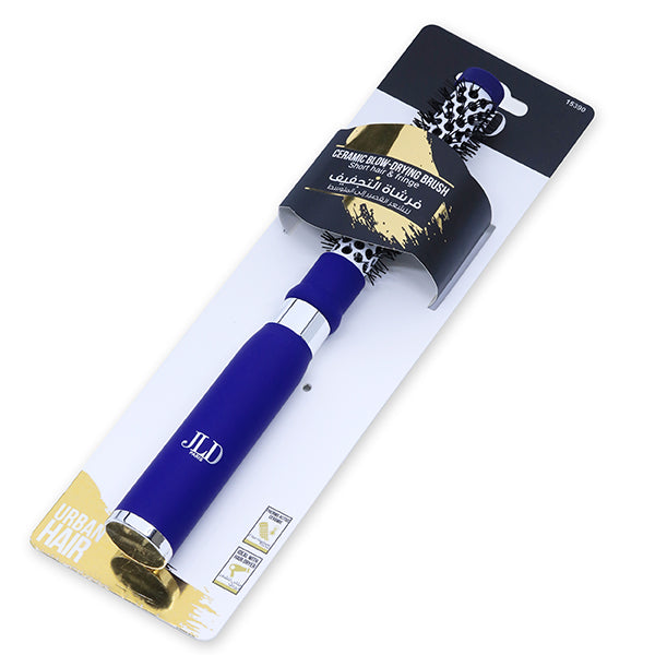JLD Paris 15390, Ceramic Blow Drying Brush for Short & Fringe Hair, Heat-Even Styling Brush