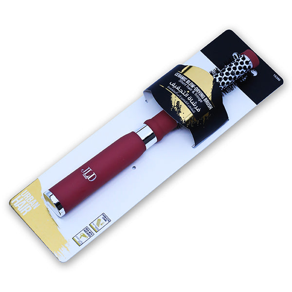 JLD Paris 15390, Ceramic Blow Drying Brush for Short & Fringe Hair, Heat-Even Styling Brush