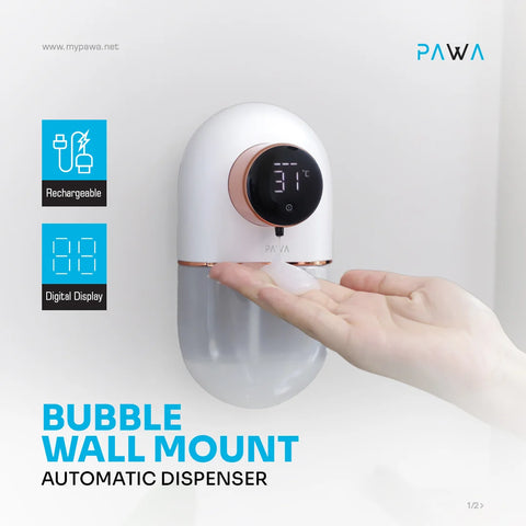 باوا، موزع رغوة أوتوماتيكي جداري – أبيض