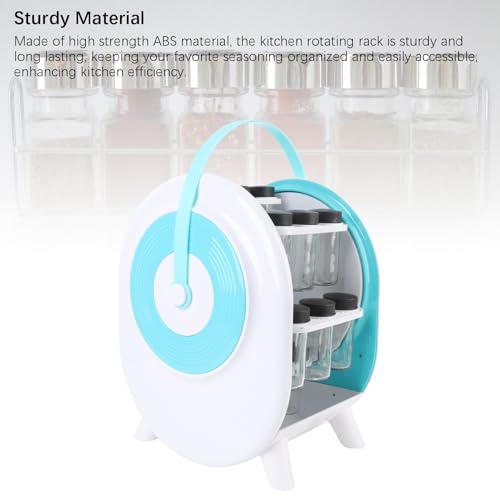 KKF، منظم رف التوابل الدوار بزاوية 360° مع 18 زجاجة، تخزين موفر للمساحة على سطح المطبخ من ABS