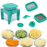 KKF, All-in-One Multifunctional Vegetable Chopper & Slicer with Blade Storage Box, Stainless Steel Blades
