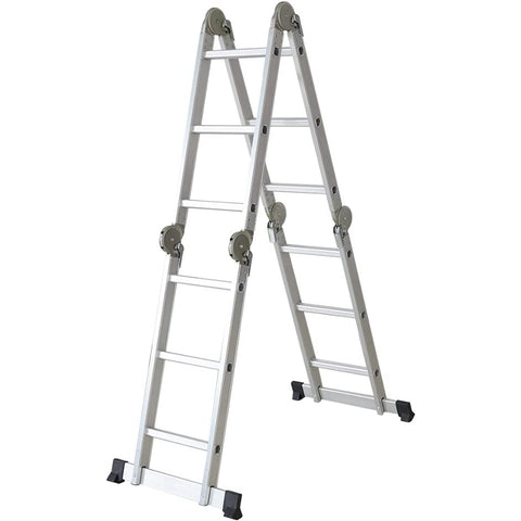 KKF, Multipurpose Foldable Aluminium Ladder – 6m Extendable Height, 150kg Load Capacity