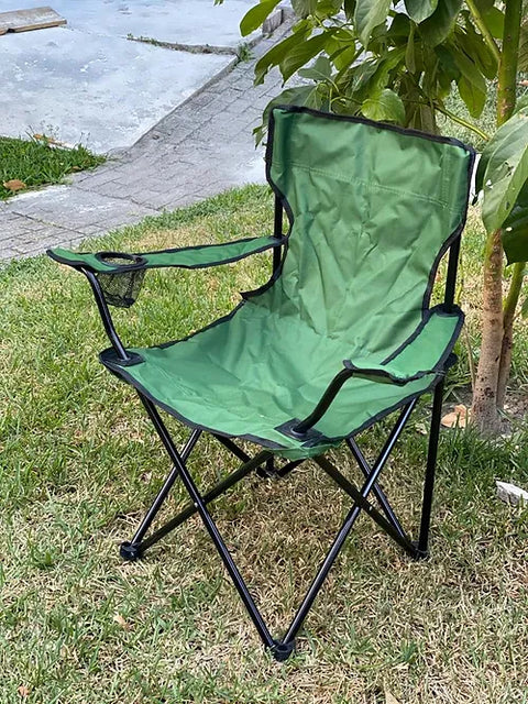 KKF Portable Foldable Camping Chair with Padded Seat & Mesh Cup Holder