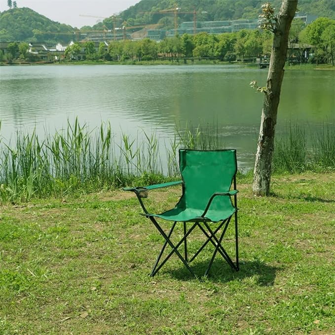 KKF Portable Foldable Camping Chair with Padded Seat & Mesh Cup Holder