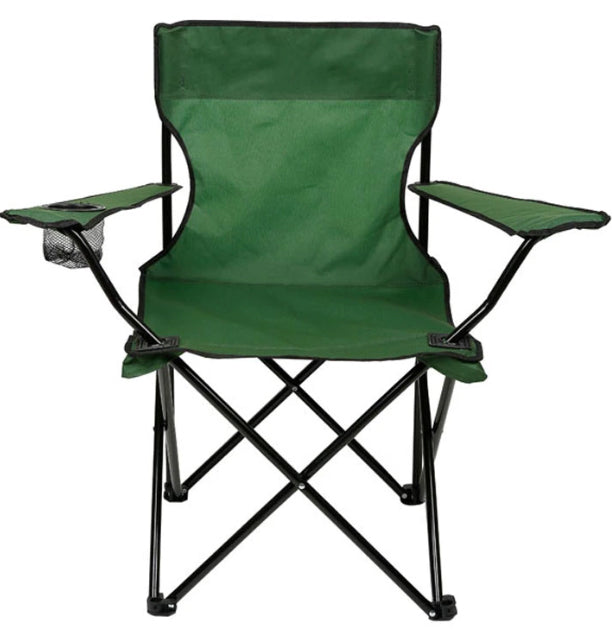 KKF Portable Foldable Camping Chair with Padded Seat & Mesh Cup Holder