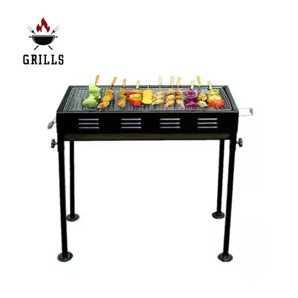 KKF Portable & Foldable Charcoal Barbecue Grill with Stainless Steel Body & Large Grilling Area