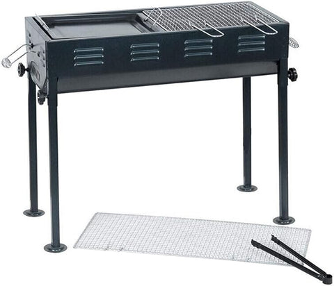 KKF Portable & Foldable Charcoal Barbecue Grill with Stainless Steel Body & Large Grilling Area