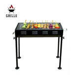 KKF Portable & Foldable Charcoal Barbecue Grill with Stainless Steel Body & Large Grilling Area