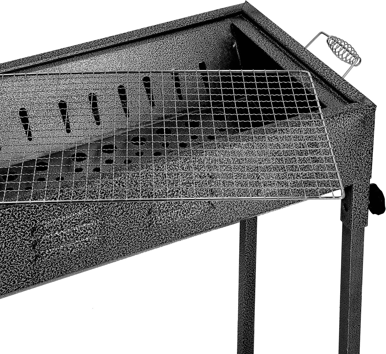 KKF Portable & Foldable Charcoal Barbecue Grill with Stainless Steel Body & Large Grilling Area