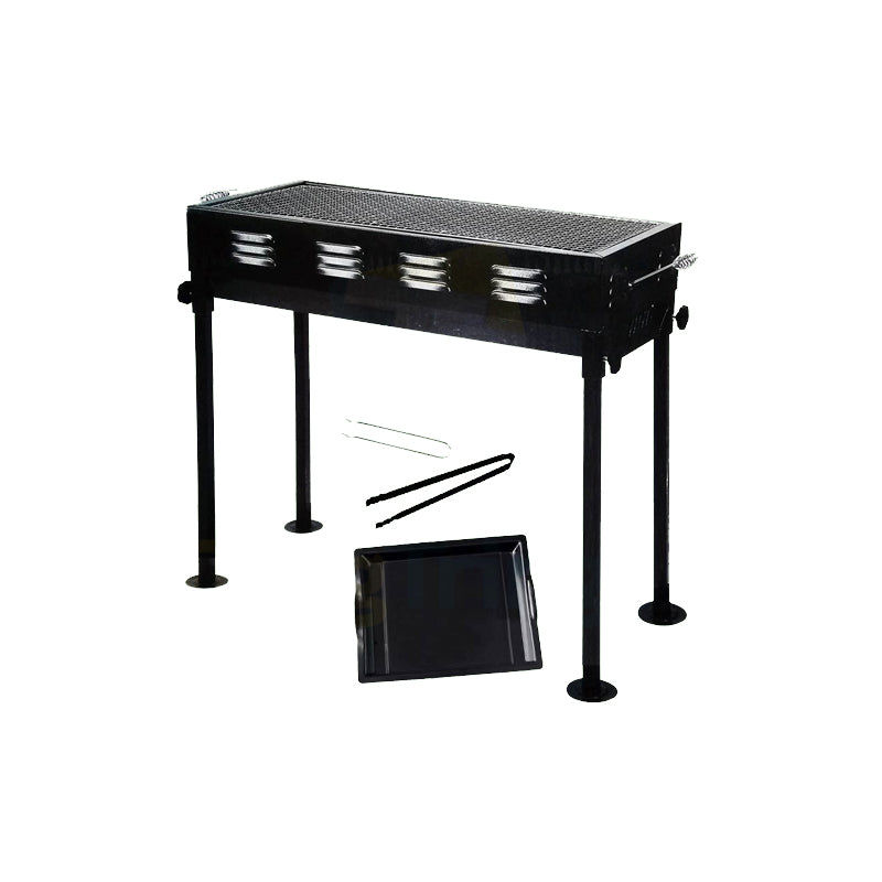 KKF Portable & Foldable Charcoal Barbecue Grill with Stainless Steel Body & Large Grilling Area