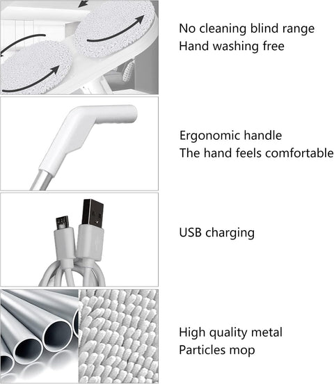 KKF، ممسحة كهربائية XM4 مع تنظيف عالي السرعة 60 ضربة/دقيقة، تصميم خفيف الوزن 1 كجم