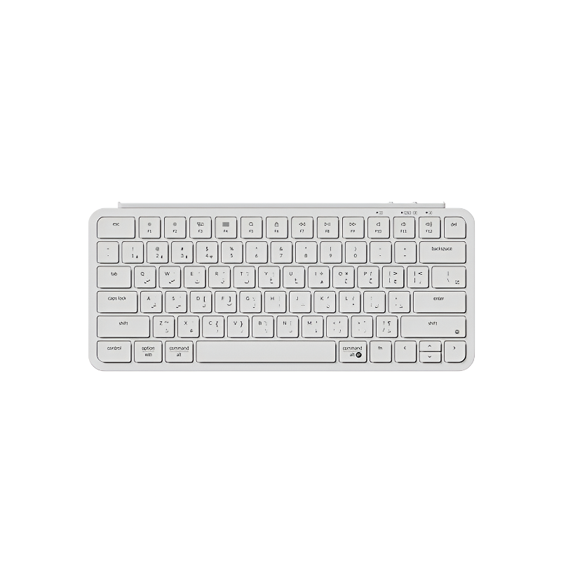 Keychron, B1 Pro Ultra-Slim Wireless 75% ZMK Custom Keyboard for Windows & Mac, English/Arabic - Ivory White