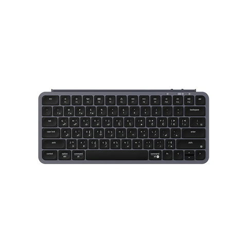Keychron, B1 Pro Ultra-Slim Wireless 75% ZMK Custom Keyboard for Windows & Mac, English/Arabic - Space Grey