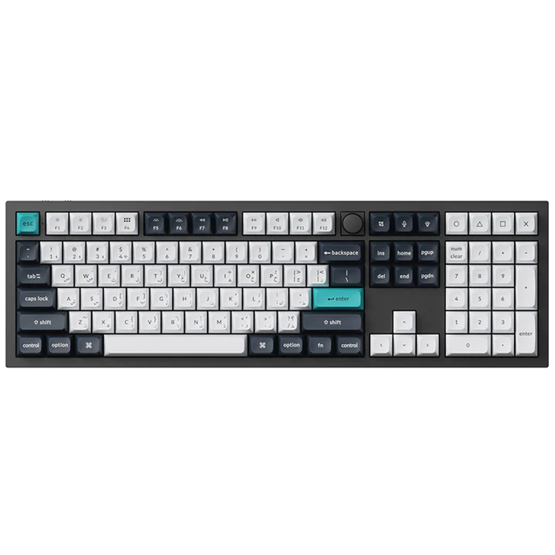 Keychron, Q6 Max QMK/VIA Wireless Custom Mechanical Keyboard - Carbon Black (English/Arabic Layout)