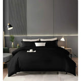 King Duvet Cover Set Black 220×240cm - 6pcs