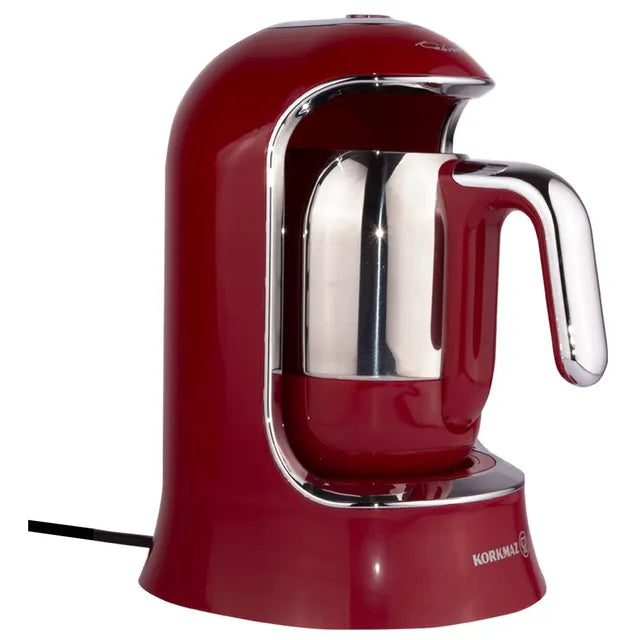 KORKMAZ  Coffee maker 18/10 Stainless steel 4 Cups capacity 320 ML 400 Watts red