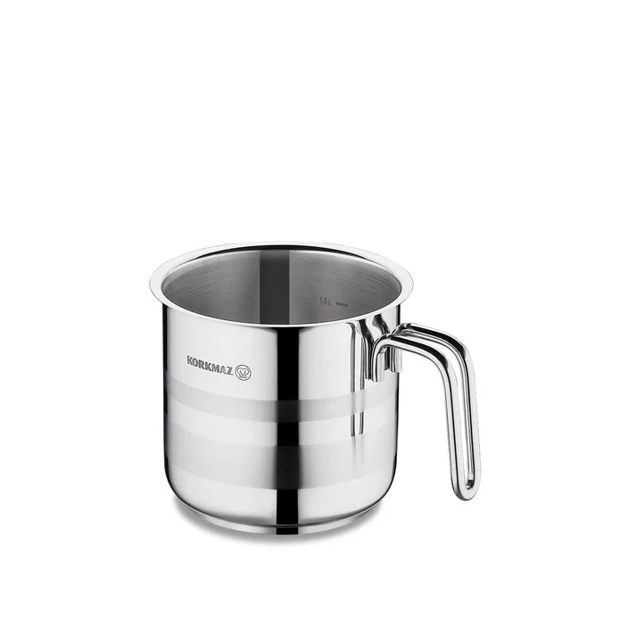 Korkmaz A2045 Milk Pan – 2.0L, 14x14 cm – Stainless Steel Cookware (ASTRA2 Series)