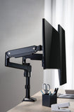 GAMEON GO-2045 Pole-Mounted Gas Spring Dual Monitor Arm, Stand And Mount For Gaming And Office Use, 17" - 32", Each Arm Up To 9 KG - Black