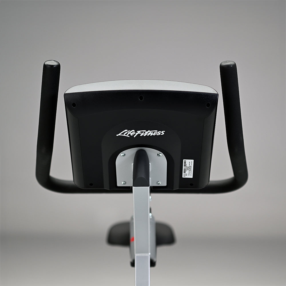Life Fitness C1 Upright Bike Go Console Home Exercise Bike Compact Cardio Machine