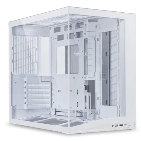 كيس ألعاب من ليان لي أو 11 دايناميك ميني V2 ATX Mid Tower - أبيض (بدون مراوح مرفقة)