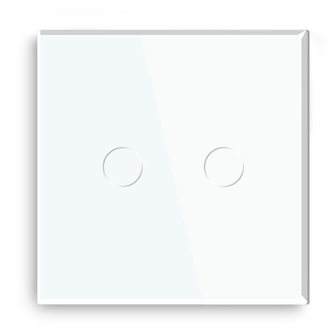 Gopeta, 2-Gang Smart Wi-Fi Touch Switch 600W with Glass Panel