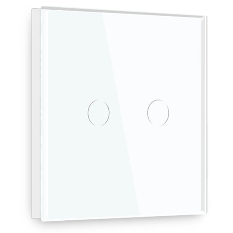Gopeta, 2-Gang Smart Wi-Fi Touch Switch 600W with Glass Panel