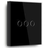 Gopeta, 3-Gang Smart Wi-Fi Touch Switch 600W with Glass Panel