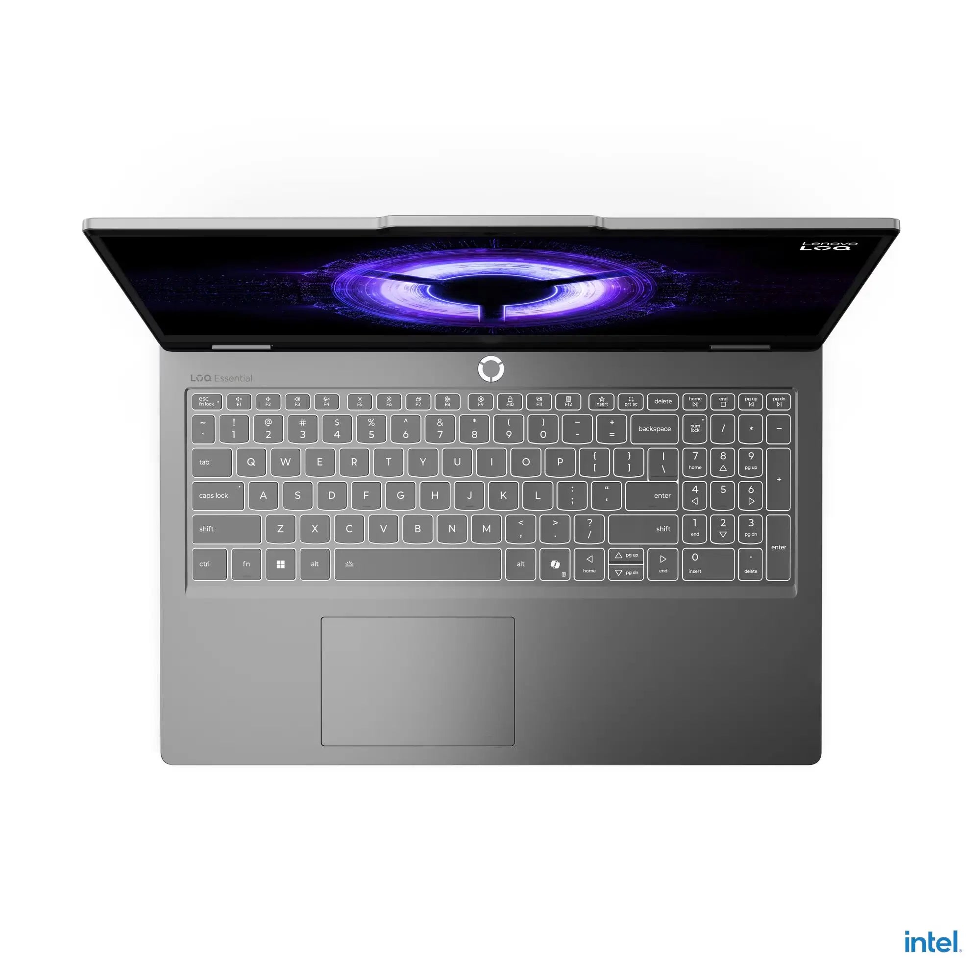 Lenovo LOQ Essential 15IRX11 15.6" FHD Gaming Laptop – Intel Core i7-13650HX, 16GB DDR5 RAM, 512GB NVMe M.2 SSD, NVIDIA GeForce RTX 5050 8GB GDDR7 Graphics, 440 AI TOPS, DOS, White Backlit English/Arabic Keyboard, Luna Grey, 1-Year Warranty
