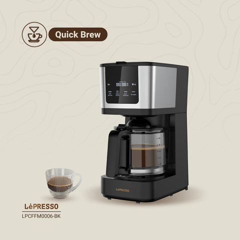 LePresso Rich Brew Coffee Machine Interactive Touch Display - Black