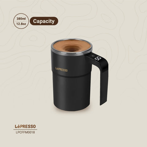 LePresso Stirmagic Auto Stirring Mug - Black