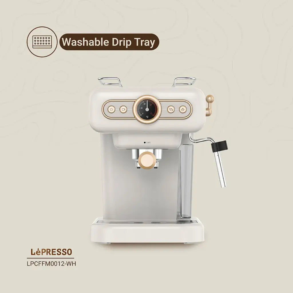 LePresso, Retro Espresso Boiler Machine Gauge and Milk Steamer