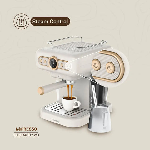 LePresso, Retro Espresso Boiler Machine Gauge and Milk Steamer