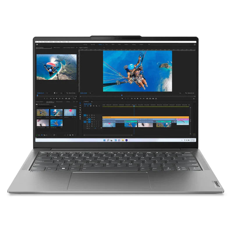 لينوفو يوجا سليم 6 14IRH8 / i7-13700H، 14C / شاشة OLED WUXGA مقاس 14 بوصة / ذاكرة وصول عشوائي LPDDR5x-5200 ملحومة سعة 16 جيجابايت / قرص SSD M.2 سعة 1 تيرابايت / بطاقة رسومات Intel Iris Xe مدمجة / W11 Home / إضاءة خلفية، باللغة العربية / رمادي عاصف / 2YW