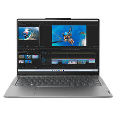 لينوفو يوجا سليم 6 14IRH8 / i7-13700H، 14C / شاشة OLED WUXGA مقاس 14 بوصة / ذاكرة وصول عشوائي LPDDR5x-5200 ملحومة سعة 16 جيجابايت / قرص SSD M.2 سعة 1 تيرابايت / بطاقة رسومات Intel Iris Xe مدمجة / W11 Home / إضاءة خلفية، باللغة العربية / رمادي عاصف / 2YW