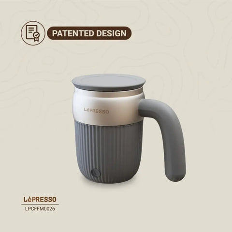 Lepresso Auto Magnetic Stirring Mug 450mL - Gray